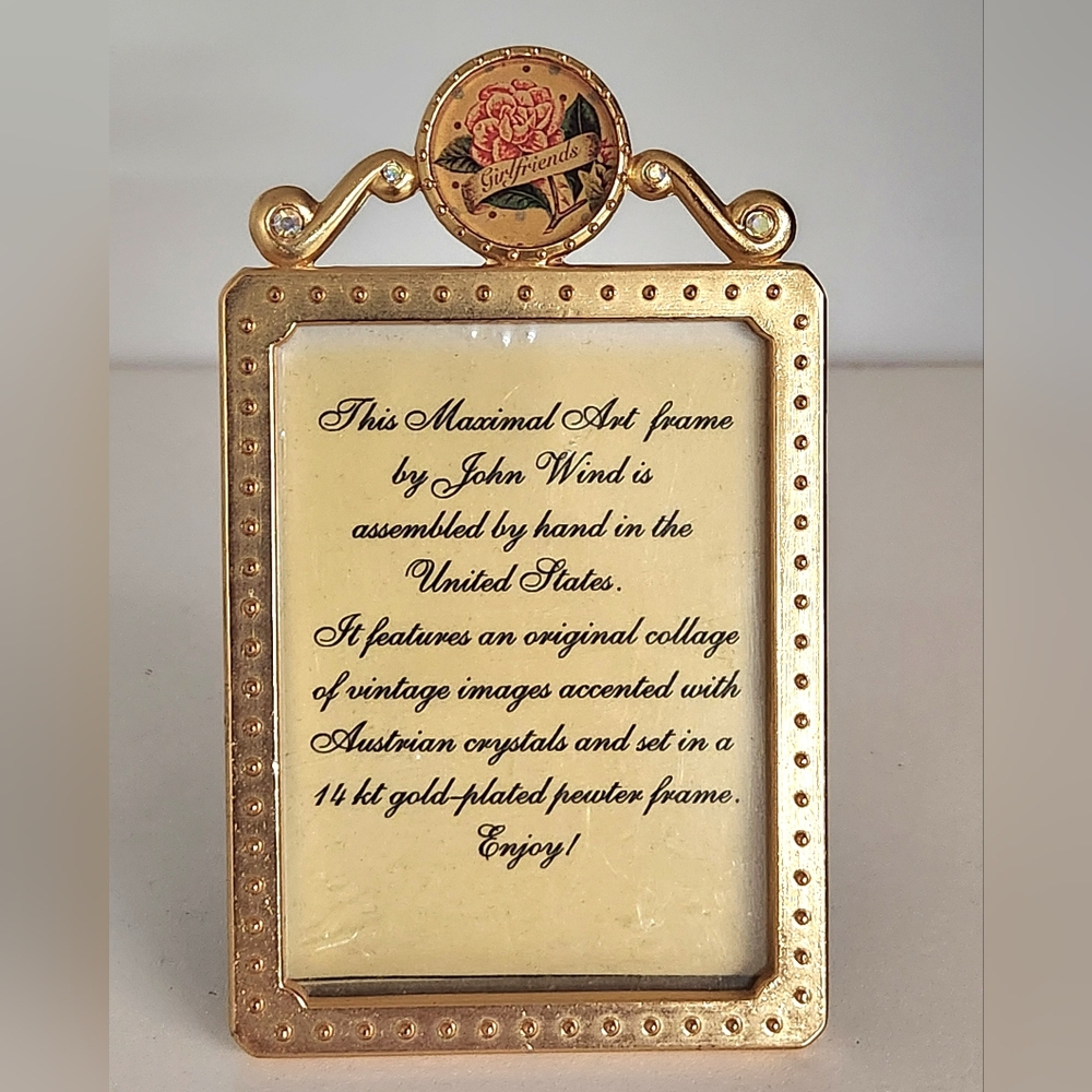 Maximal Art By John Wind 14k Gold Plated "Girlfriends" Picture Frame RARE